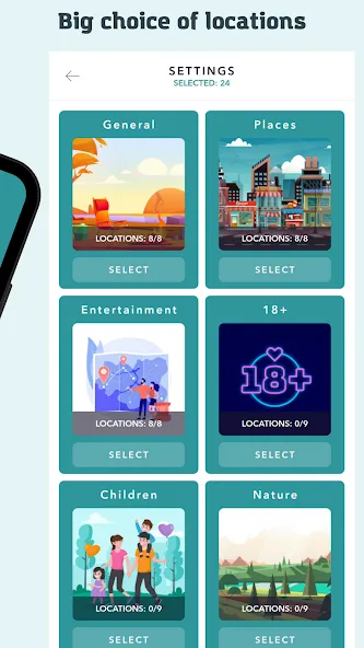 SpyFall - game for the party  [МОД Все открыто] Screenshot 2