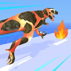 Скачать взломанную Dino Evolution Run 3D (Дино Эволюция Ран 3Д)  [МОД Меню] - последняя версия apk на Андроид