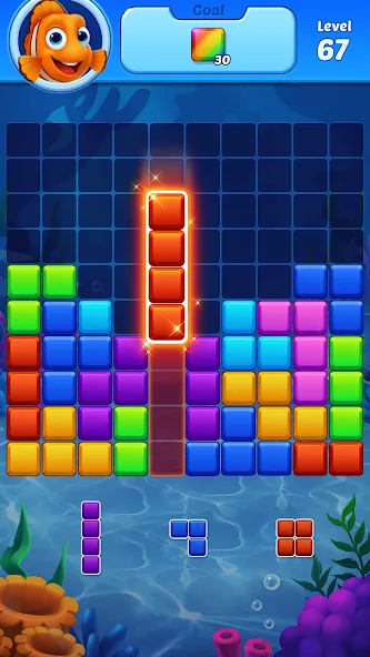 Block Puzzle Ocean  [МОД Бесконечные монеты] Screenshot 4