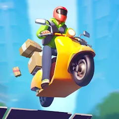 Взломанная Moto City: Mad Bike Delivery (Мото Сити)  [МОД Бесконечные деньги] - полная версия apk на Андроид