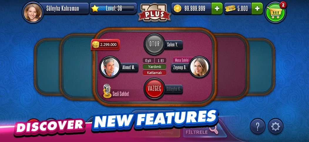 101 Okey Plus Rummy Board Game  [МОД Mega Pack] Screenshot 3