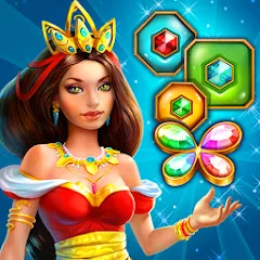 Взломанная Lost Jewels - Match 3 Puzzle (Лост Джуэлс)  [МОД Меню] - стабильная версия apk на Андроид