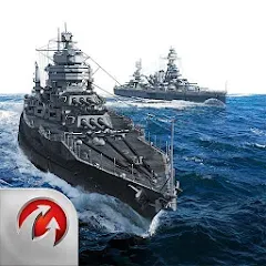 Скачать взломанную World of Warships Blitz War (Ворлд оф Варшипс Блиц Вар)  [МОД Много монет] - стабильная версия apk на Андроид