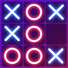Взломанная Tic Tac Toe 2 Player: XO Game (Тик Так Тоу 2 игрока)  [МОД Menu] - последняя версия apk на Андроид