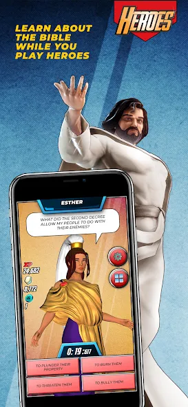 Bible Trivia Game: Heroes (Библейская игра викторина)  [МОД Бесконечные монеты] Screenshot 2