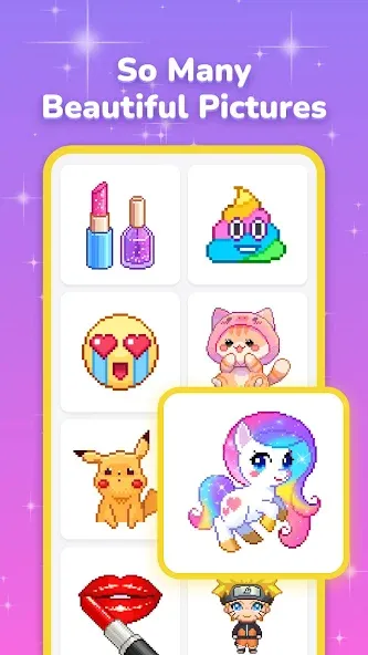 Pixel Coloring-Color by number  [МОД Бесконечные деньги] Screenshot 1