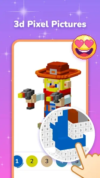 Pixel Coloring-Color by number  [МОД Бесконечные деньги] Screenshot 4