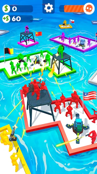 War of Rafts: Crazy Sea Battle (Война плотов)  [МОД Меню] Screenshot 1