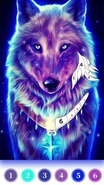 Wolf Coloring Book Color Game (Вульф Колоринг Бук Колор Гейм)  [МОД Menu] Screenshot 1
