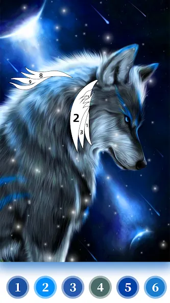 Wolf Coloring Book Color Game (Вульф Колоринг Бук Колор Гейм)  [МОД Menu] Screenshot 2