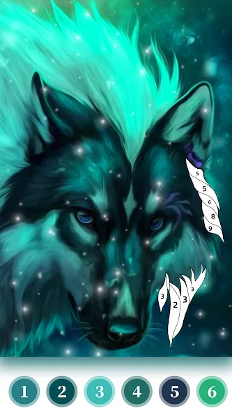Wolf Coloring Book Color Game (Вульф Колоринг Бук Колор Гейм)  [МОД Menu] Screenshot 3